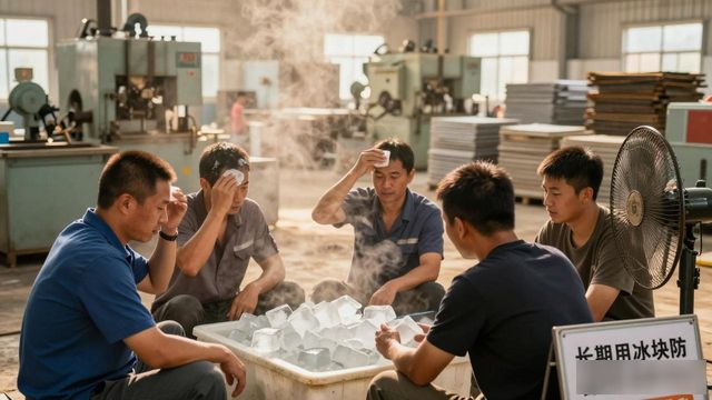 车间高温不用愁 昆明防暑降温冰块成了工人的救命凉方